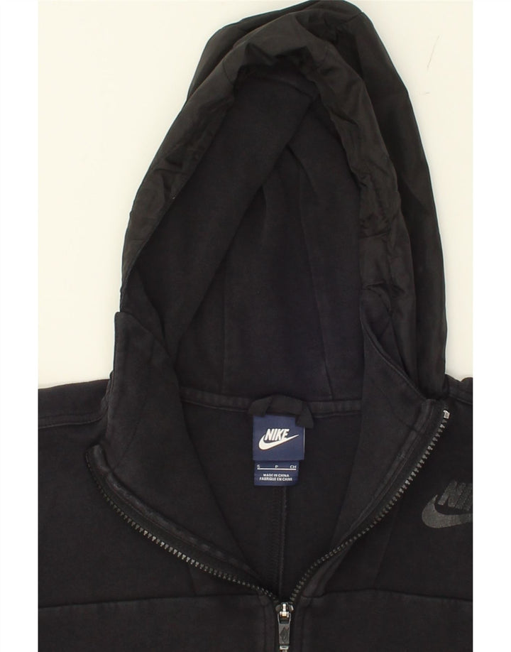 NIKE Mens Zip Hoodie Sweater Small Black Vintage Nike and Second-Hand Nike from Messina Hembry 