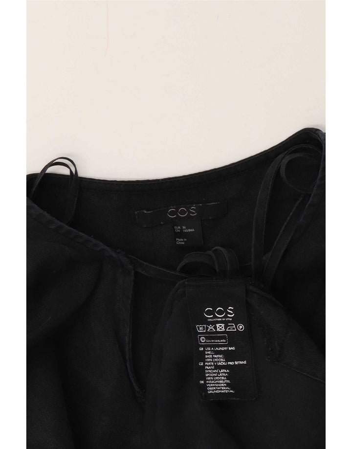 Cos Womens Oversized Blouse Top EU 36 Small Navy Blue