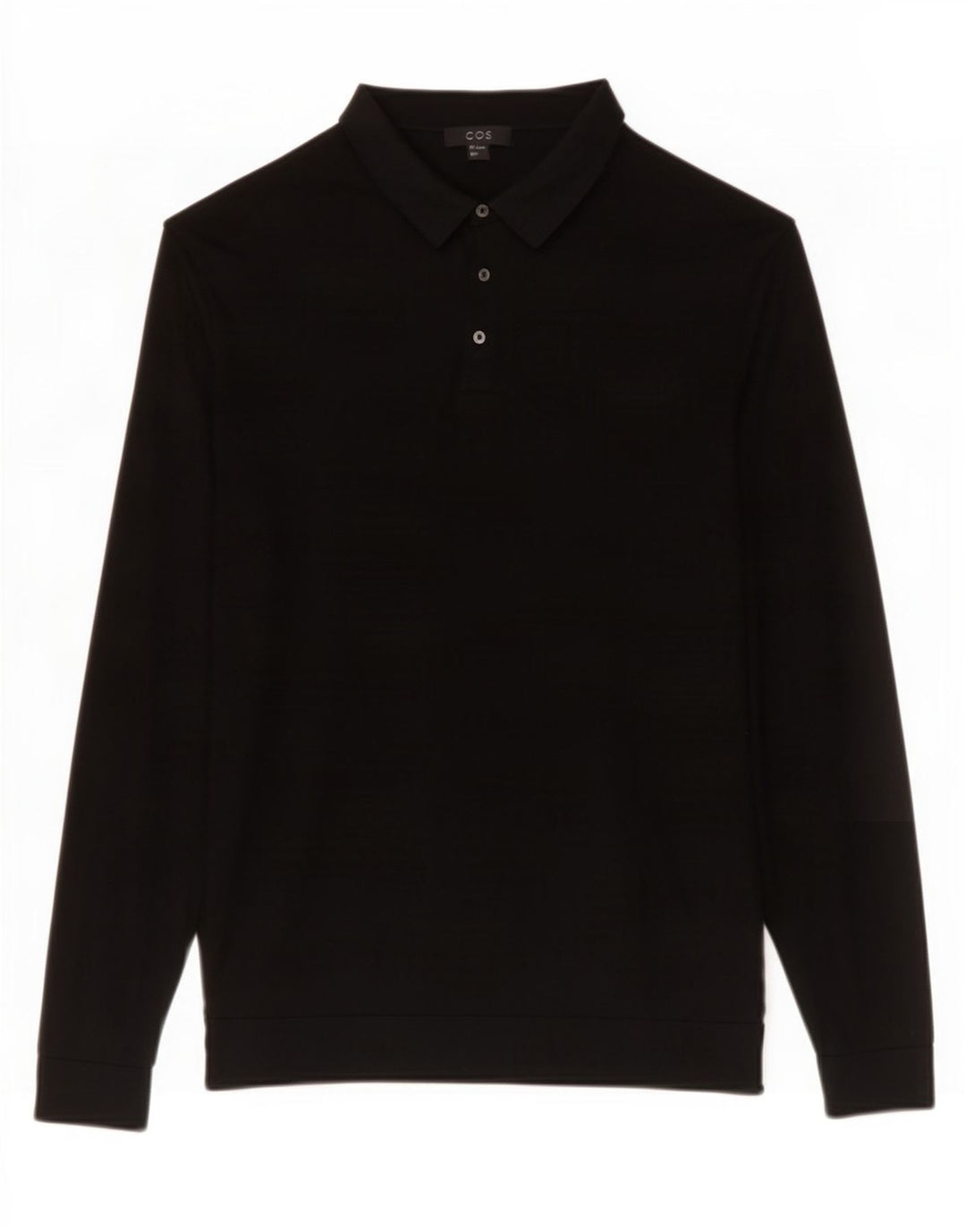 Cos Mens Polo Neck Jumper Sweater Large Black Silk