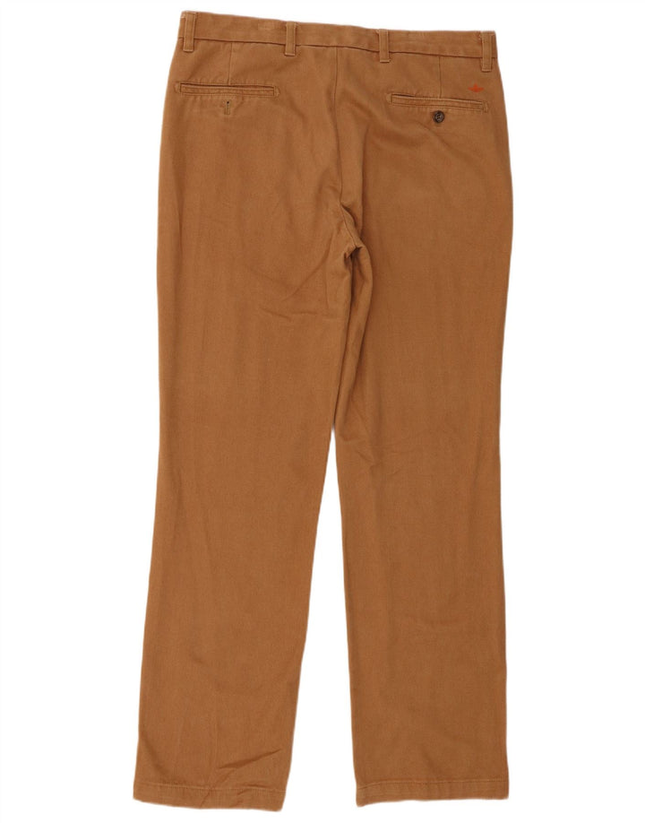 Dockers Mens Straight Chino Trousers W34 L32 Brown Cotton