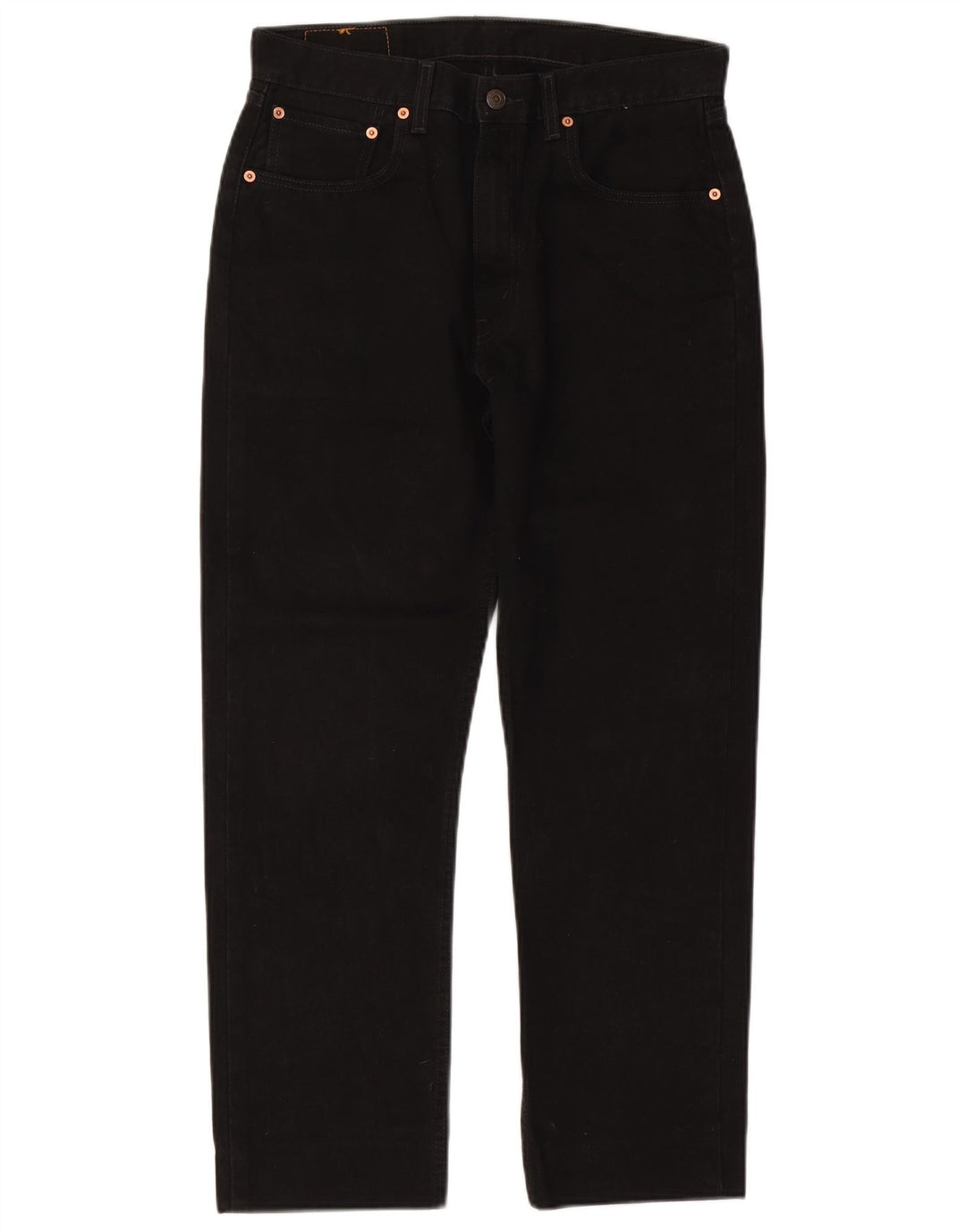 Levi's Mens 534 Straight Jeans W34 L28 Black Cotton
