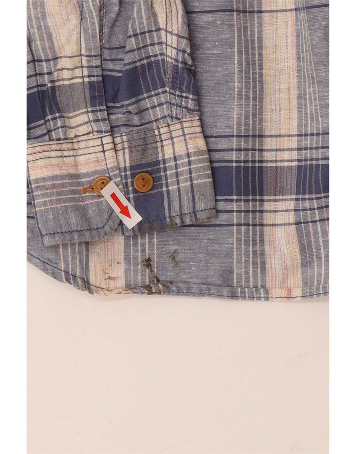 Levi's Mens Shirt Medium Blue Check Cotton