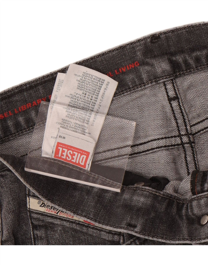 Diesel Mens Thanaz Slim Jeans W30 L30 Grey Cotton