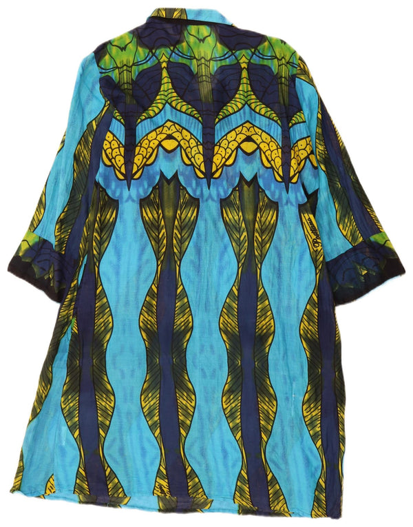 Positano by Jean Paul Womens Tunic Dress UK 16 Large Blue Geometric