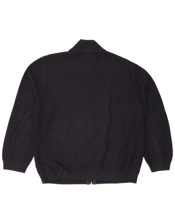 Marks & Spencer Mens Cardigan Sweater 2XL Navy Blue Cotton