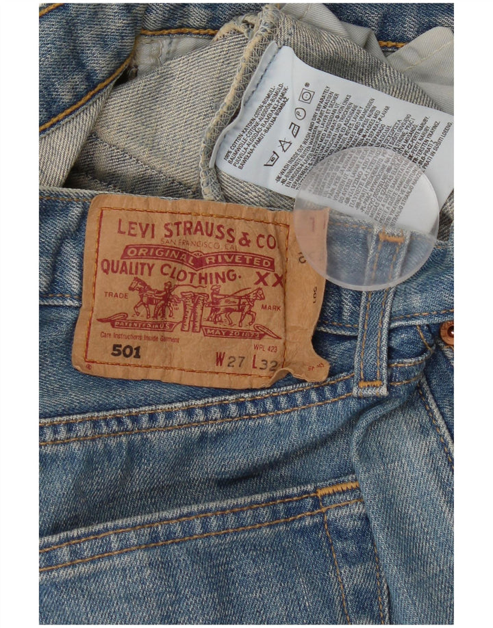 Levi's Mens 501 Straight Jeans W27 L32 Blue Cotton