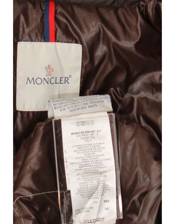 Moncler Boys Padded Jacket 11-12 Years Brown Polyester