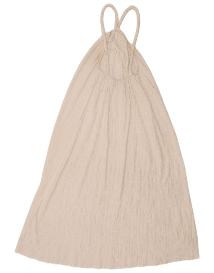 Zara Womens Halter Tent Dress UK 14 Medium White