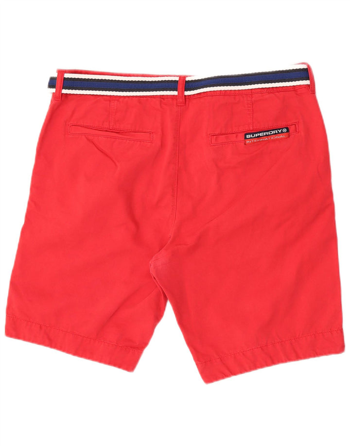 Superdry Mens Chino Shorts XL W36 Red Cotton