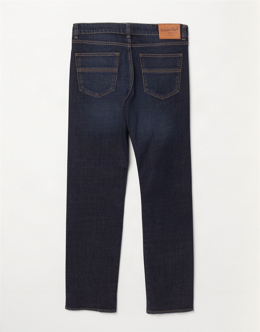 Weird Fish Womens Straight Jeans W36 L28 Navy Blue Cotton