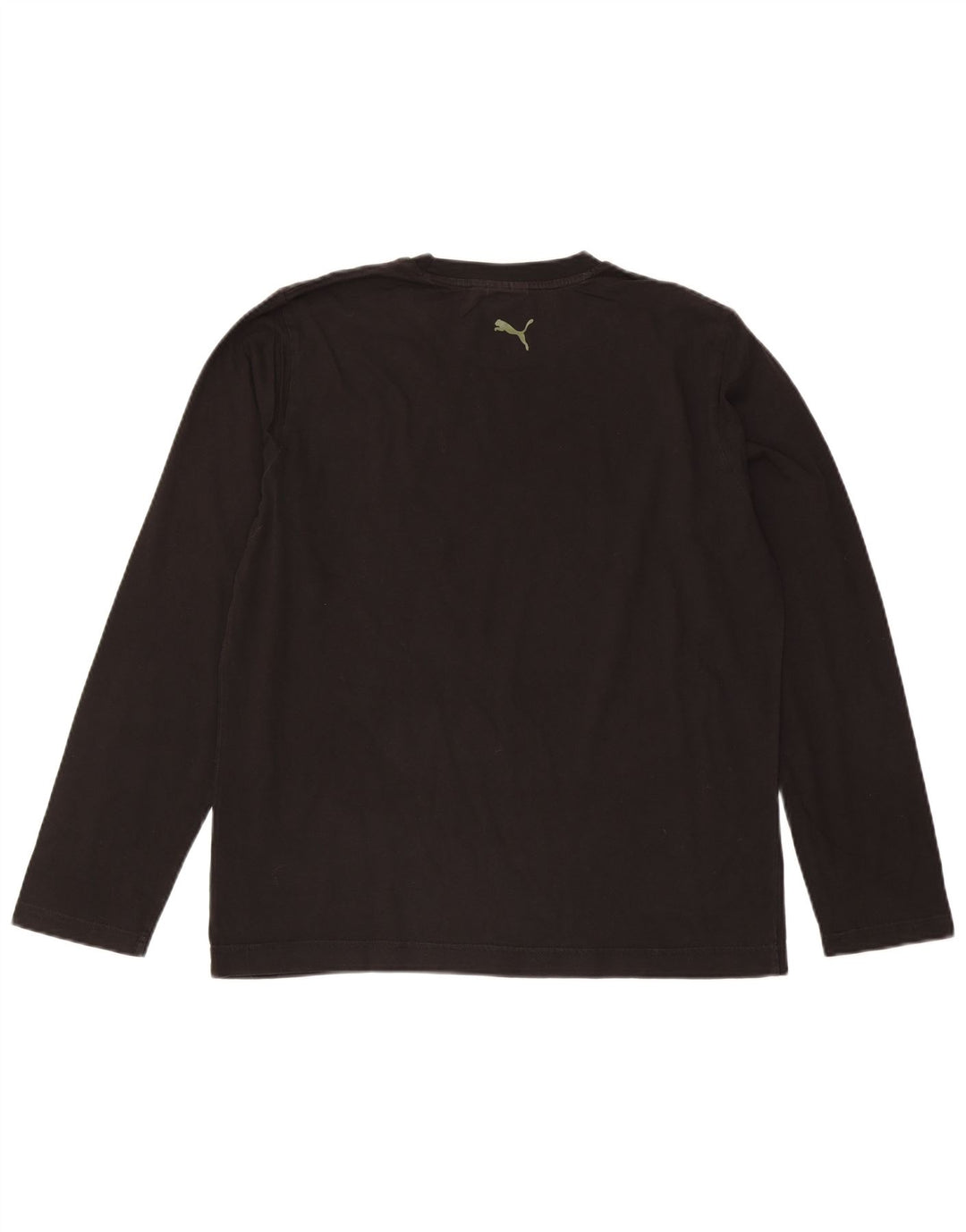 Puma Mens Graphic Top Long Sleeve Large Black