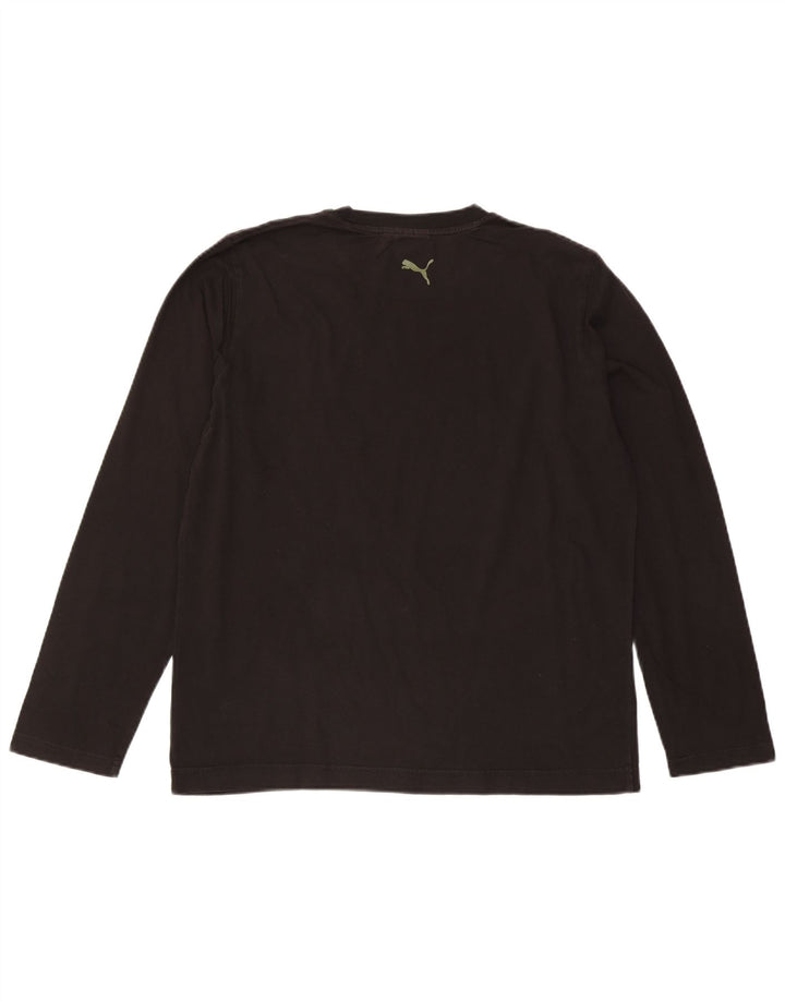 Puma Mens Graphic Top Long Sleeve Large Black