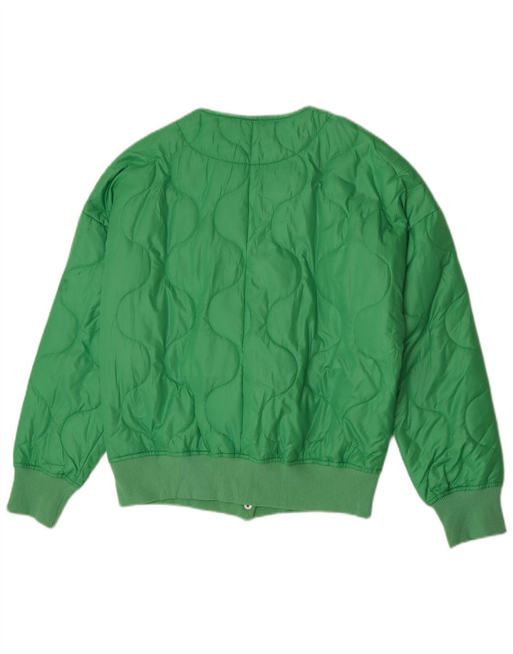 Vintage Womens Bomber Jacket UK 14 Medium Green