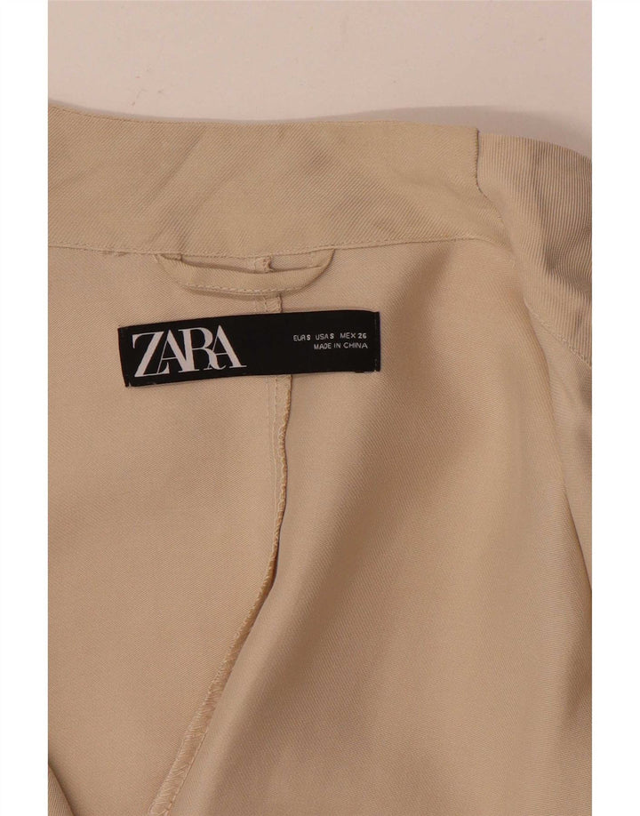 Zara Womens Oversized Bomber Jacket UK 10 Small Beige