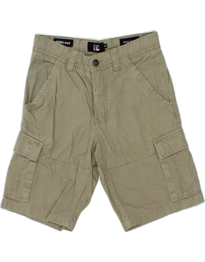 DACK'S Mens Cargo Shorts IT 44 XS W27 Khaki Cotton Vintage Dack's and Second-Hand Dack's from Messina Hembry 