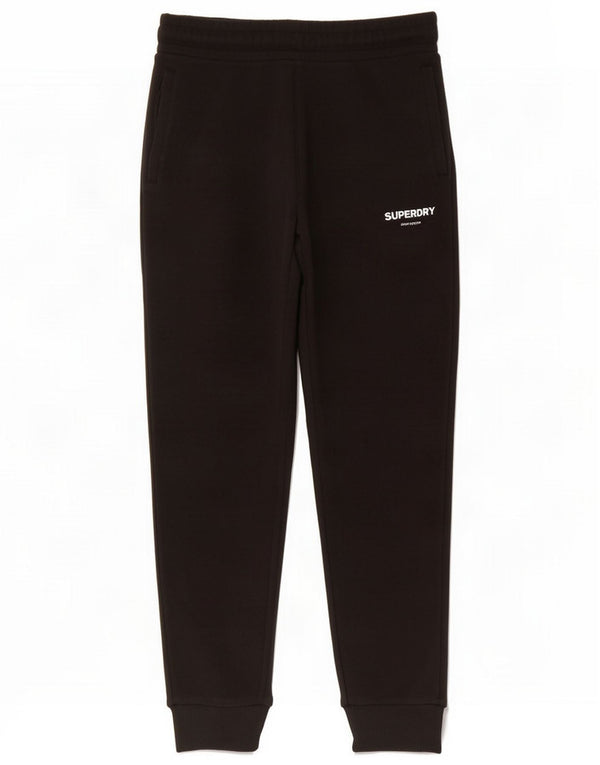 Superdry Mens Tracksuit Trousers Joggers Small Black Cotton