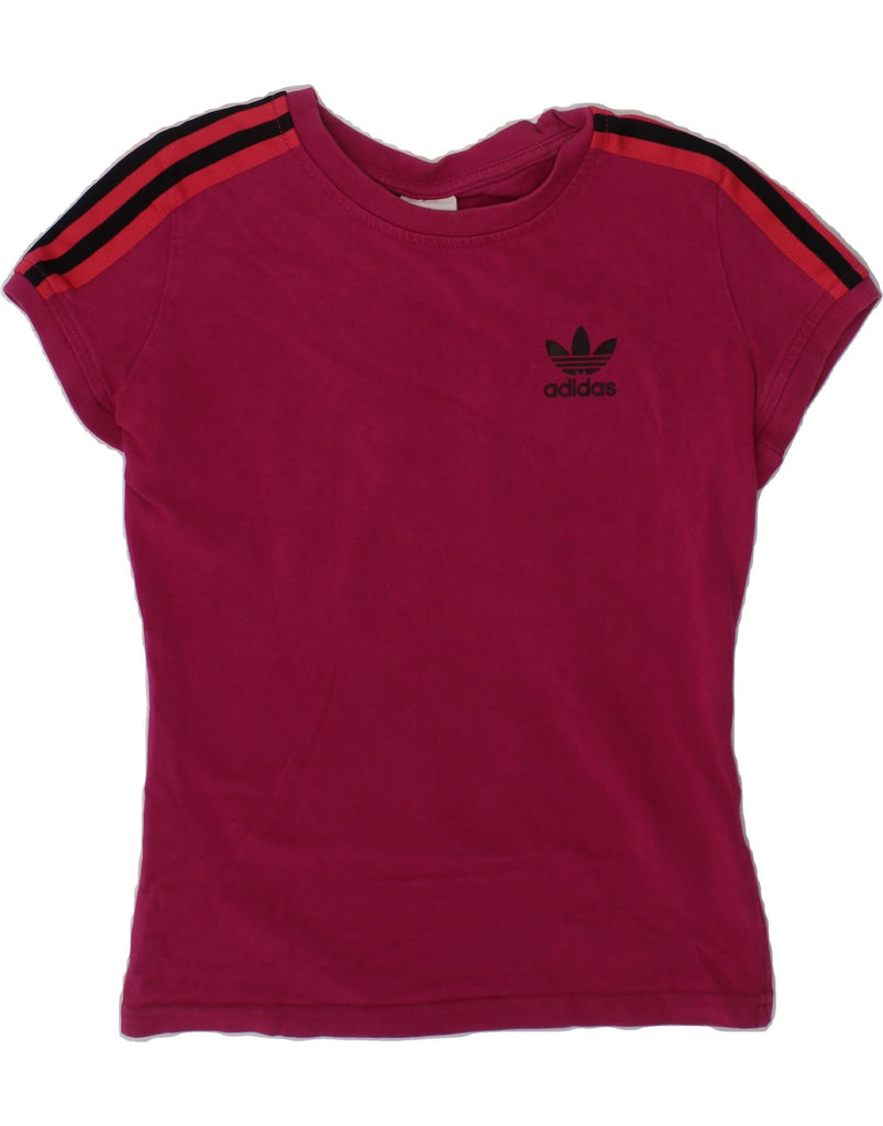 ADIDAS Womens Crop T-Shirt Top XS Pink Cotton Vintage Adidas and Second-Hand Adidas from Messina Hembry 