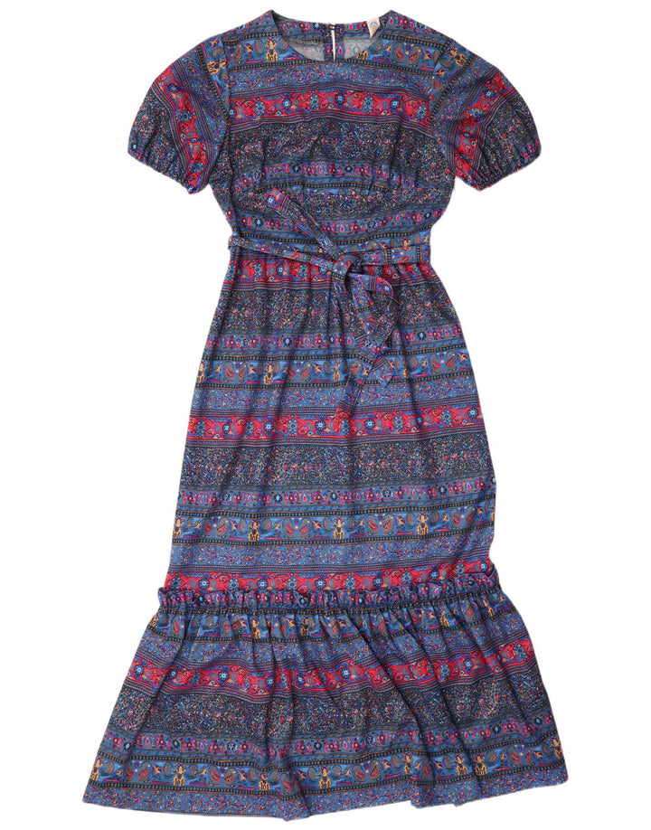 VINTAGE Womens Maxi Dress UK 12 Medium Multicoloured Paisley