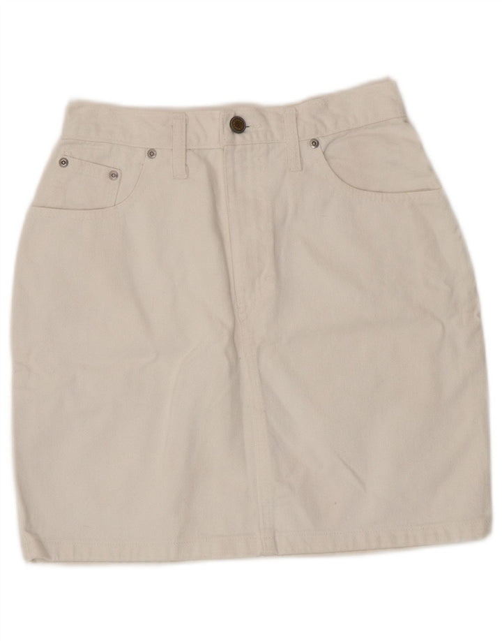VANILIA Womens Denim Skirt W26 Small  White