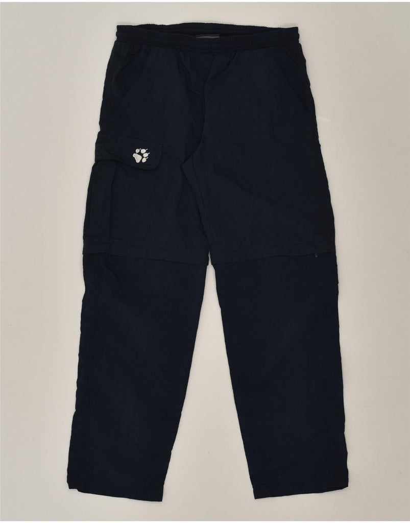 JACK WOLFSKIN Boys Tracksuit Trousers 8-9 Years Navy Blue Polyamide | Vintage Jack Wolfskin | Thrift | Second-Hand Jack Wolfskin | Used Clothing | Messina Hembry 