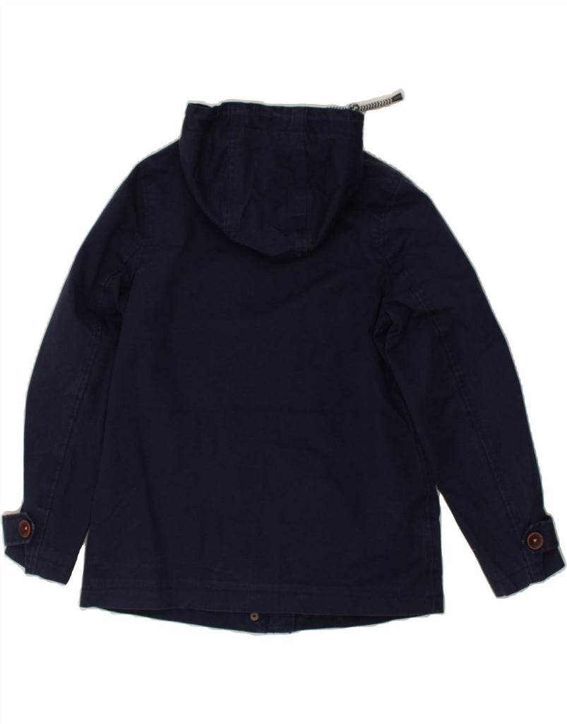 JOULES Womens Hooded Waterproof Jacket UK 10 Small Navy Blue Cotton | Vintage Joules | Thrift | Second-Hand Joules | Used Clothing | Messina Hembry 