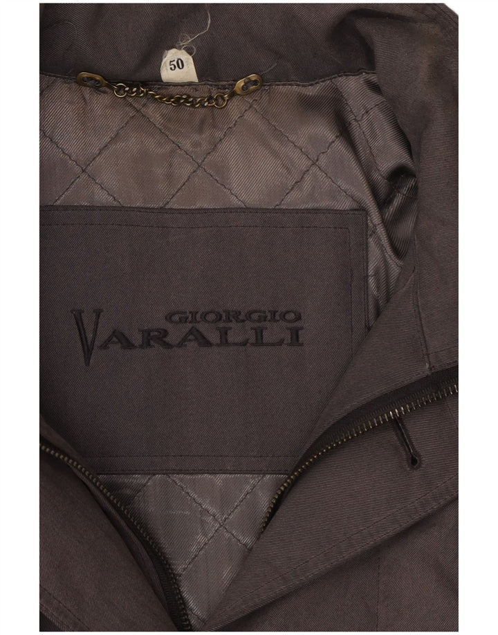 GIORGIO VARALLI Mens Windbreaker Coat IT 50 Large Grey