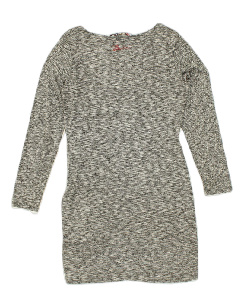 DESIGUAL Womens Long Sleeve Basic Dress UK 18 XL Grey Viscose | Vintage Desigual | Thrift | Second-Hand Desigual | Used Clothing | Messina Hembry 