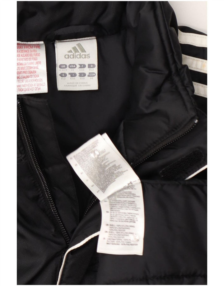 Adidas Boys Padded Jacket 11-12 Years Black Nylon