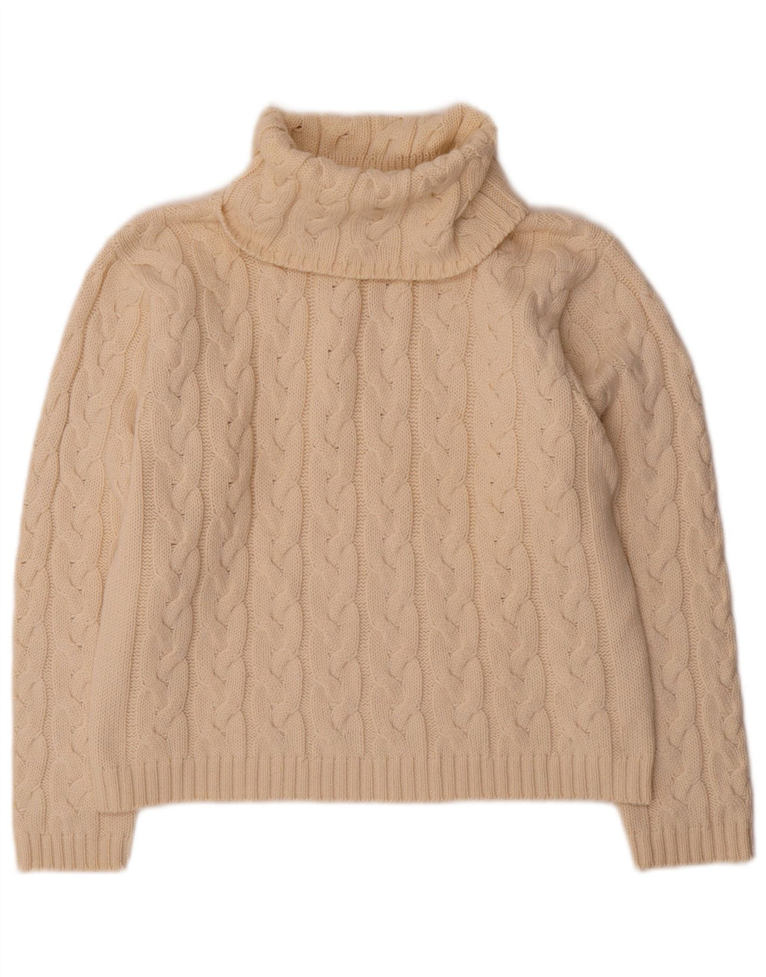 Marco Pecci Womens Roll Neck Jumper Sweater UK 10 Small Off White Wool