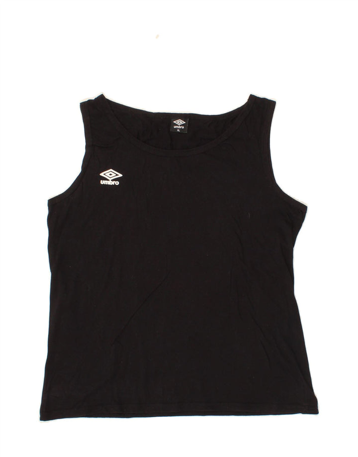 UMBRO Womens Vest Top UK 18 XL Black Cotton Vintage Umbro and Second-Hand Umbro from Messina Hembry 