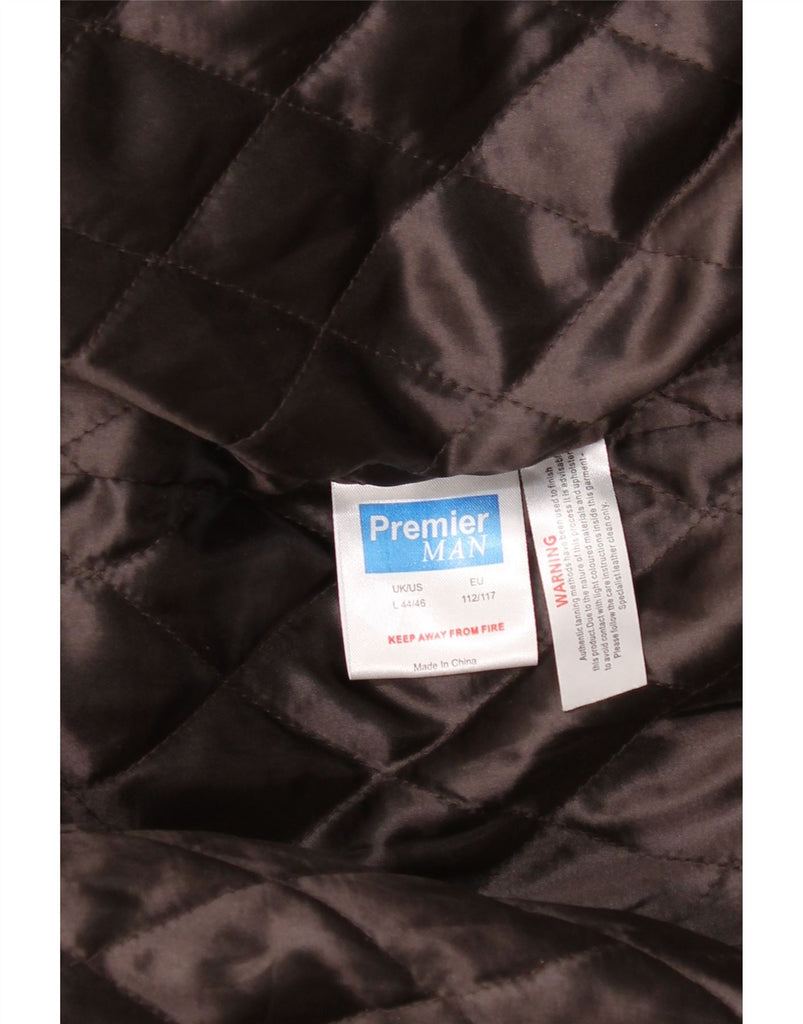 VINTAGE Mens Leather Jacket UK 44/46 Large Brown Leather Vintage Vintage and Second-Hand Vintage from Messina Hembry 