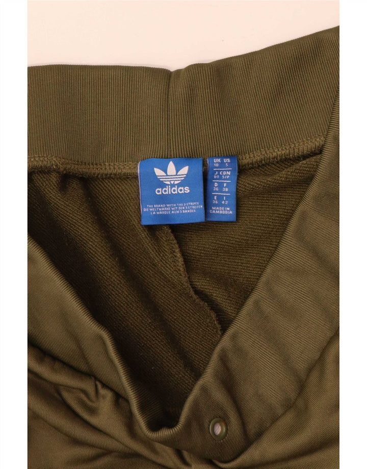 Adidas Womens Tracksuit Trousers Joggers UK 10 Small Green Polyester