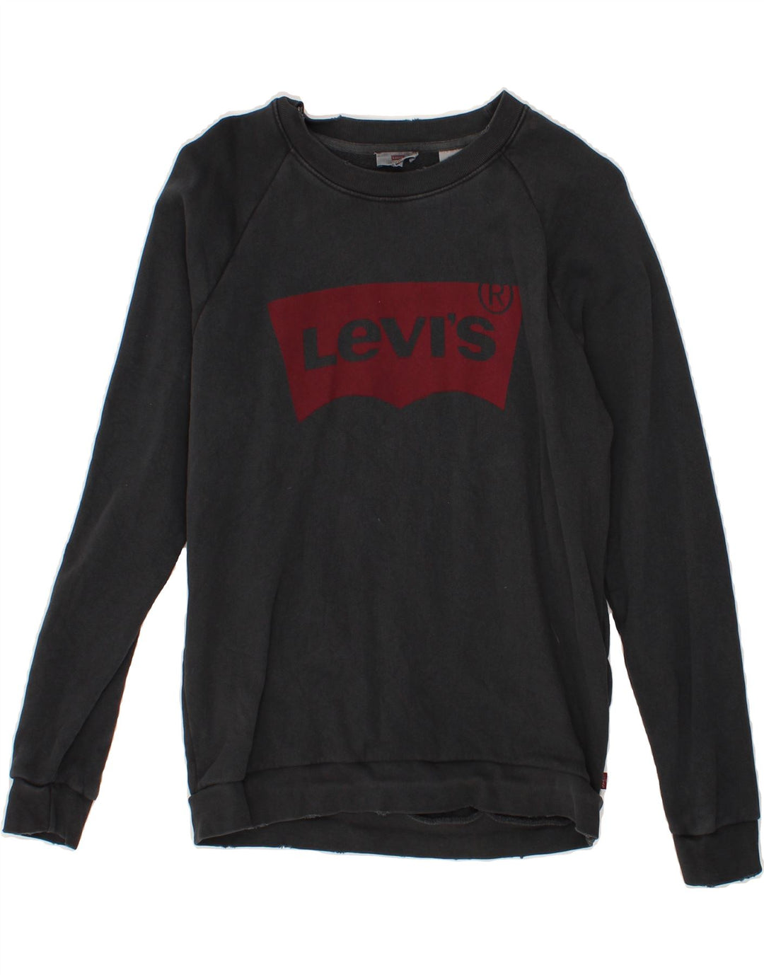 LEVI'S Mens Graphic Sweatshirt Jumper XS Black Cotton Vintage Levi's and Second-Hand Levi's from Messina Hembry 