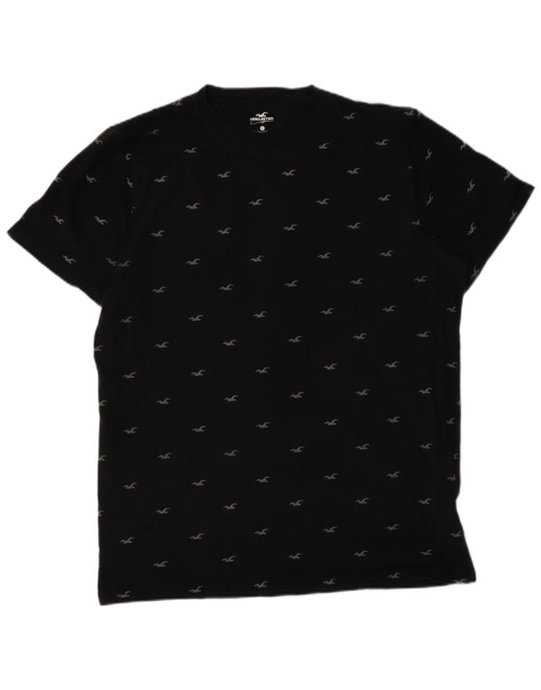 Hollister Mens Graphic T-Shirt Top Large Black Cotton