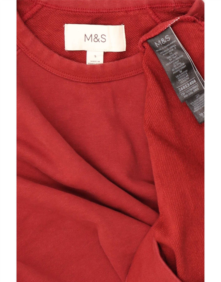 Marks & Spencer Mens Sweatshirt Jumper Small Red Cotton