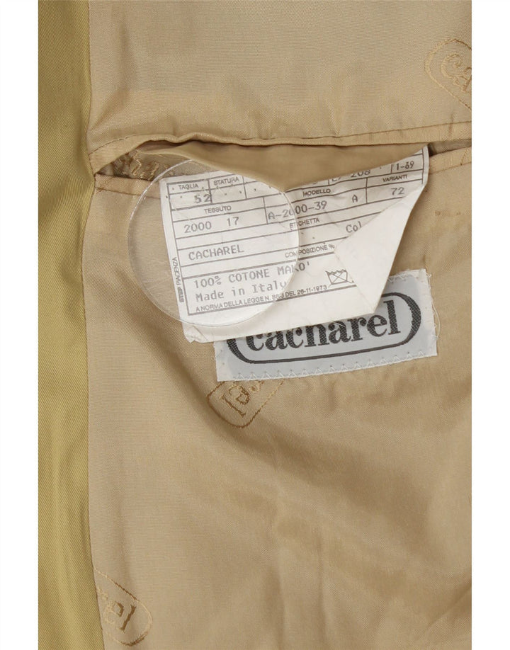 Cacharel Mens 2 Button Blazer Jacket IT 52 XL Beige Cotton