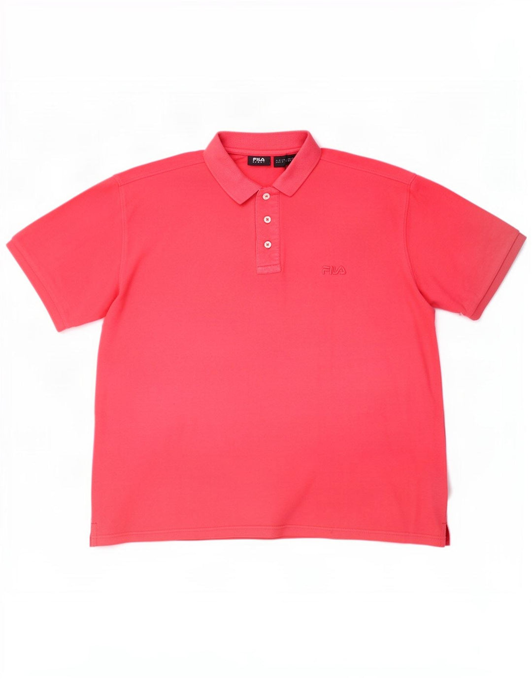 Fila Mens Polo Shirt Large Pink Cotton