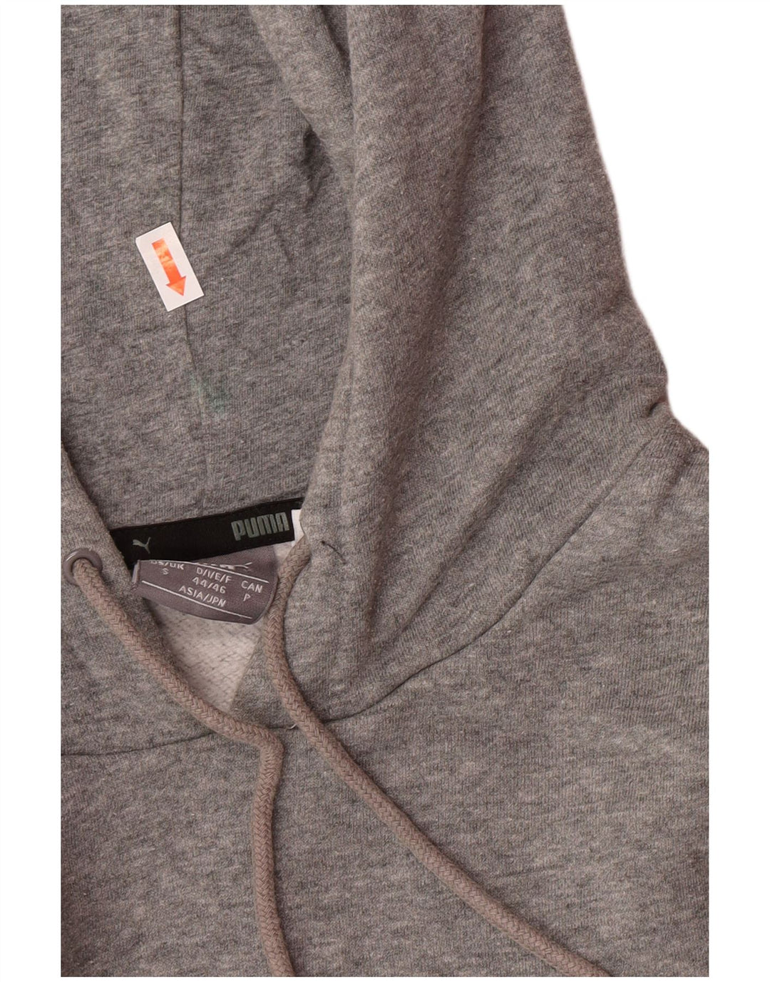 PUMA Mens Graphic Hoodie Jumper Small Grey Cotton
