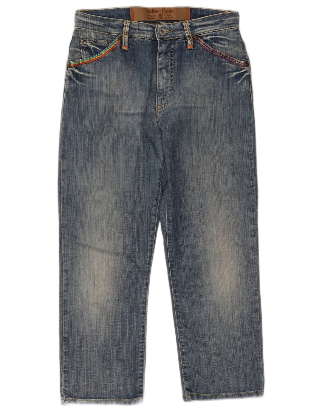 Marlboro Classics Womens Capri Jeans W27 L22 Blue Cotton
