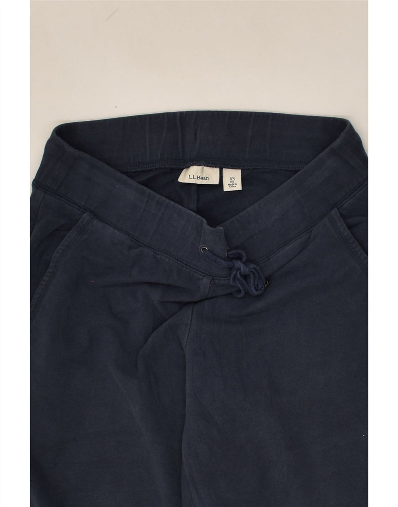 L.L.BEAN Womens Tracksuit Trousers UK 6 XS Navy Blue Cotton | Vintage L.L.Bean | Thrift | Second-Hand L.L.Bean | Used Clothing | Messina Hembry 