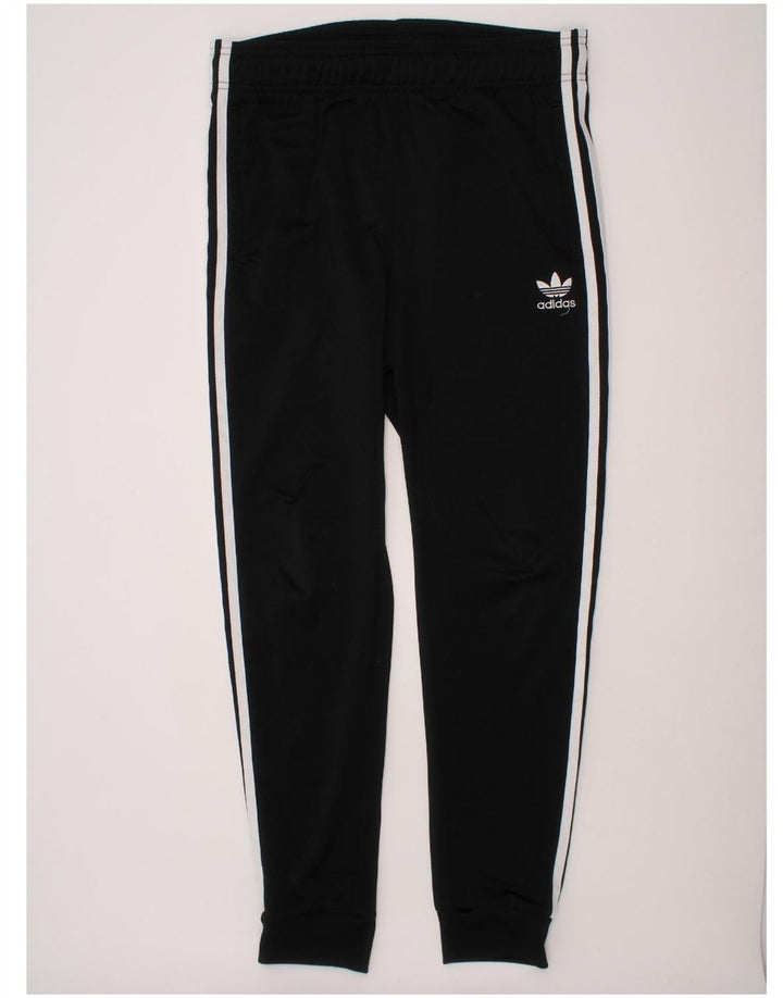ADIDAS Boys Tracksuit Trousers Joggers 13-14 Years  Black Polyester Vintage Adidas and Second-Hand Adidas from Messina Hembry 