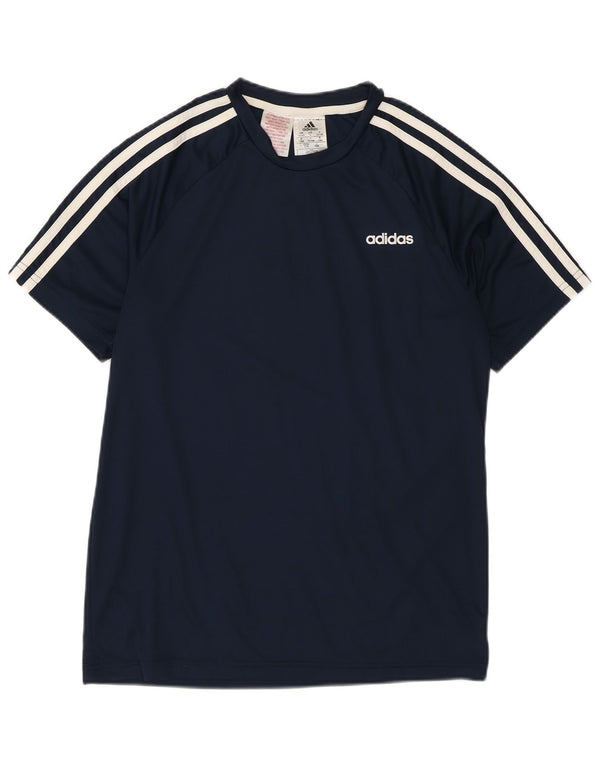 Adidas Boys Aeroready T-Shirt Top 13-14 Years Navy Blue Polyester
