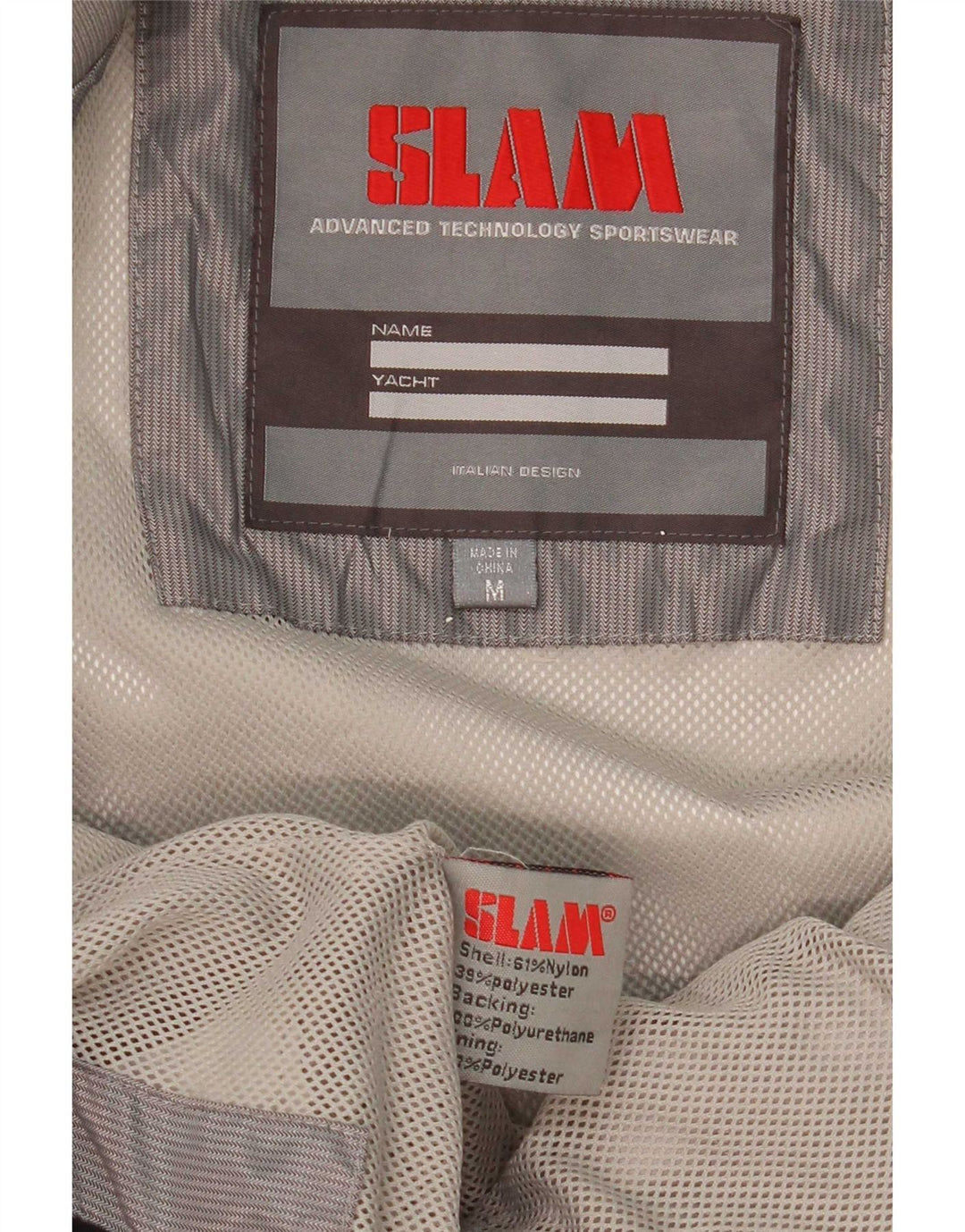 Slam Womens Bomber Jacket UK 14 Medium Grey Nylon