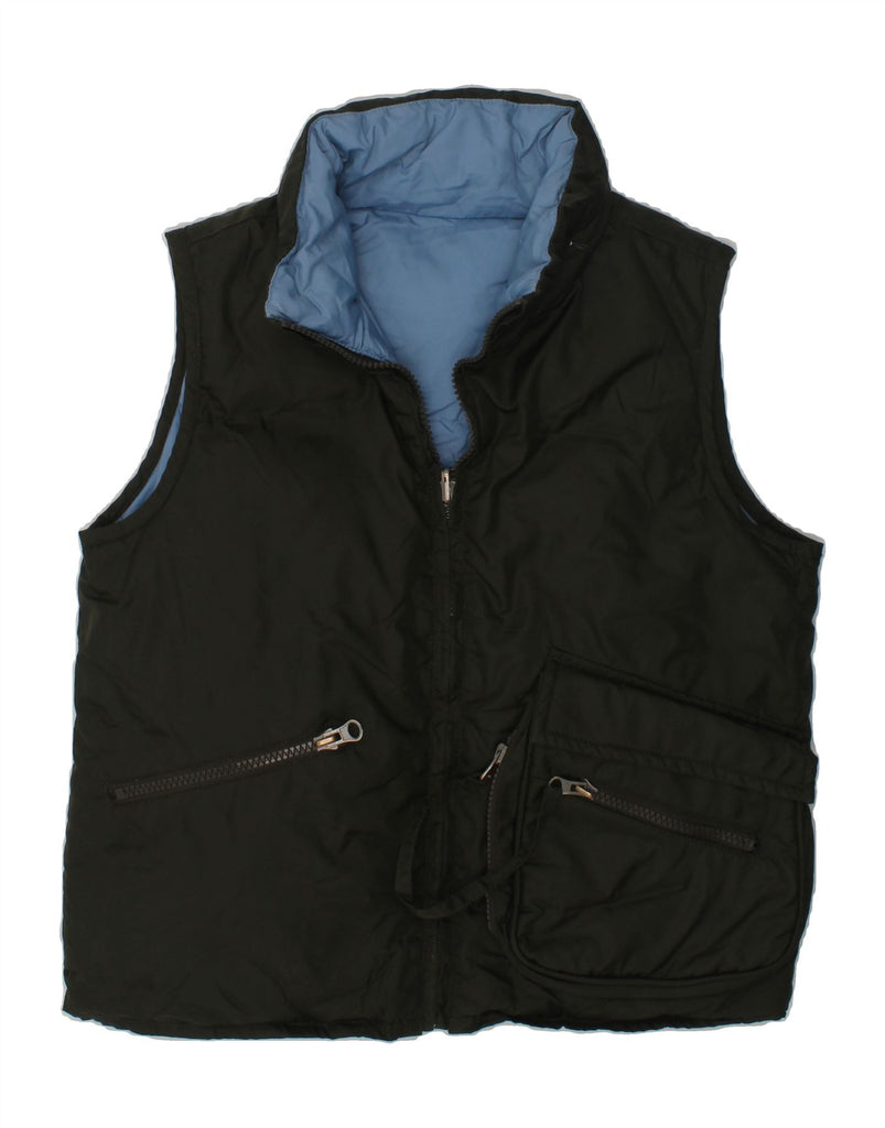 ARMANI Boys Hooded Reversible Gilet 7-8 Years Black Polyamide | Vintage Armani | Thrift | Second-Hand Armani | Used Clothing | Messina Hembry 