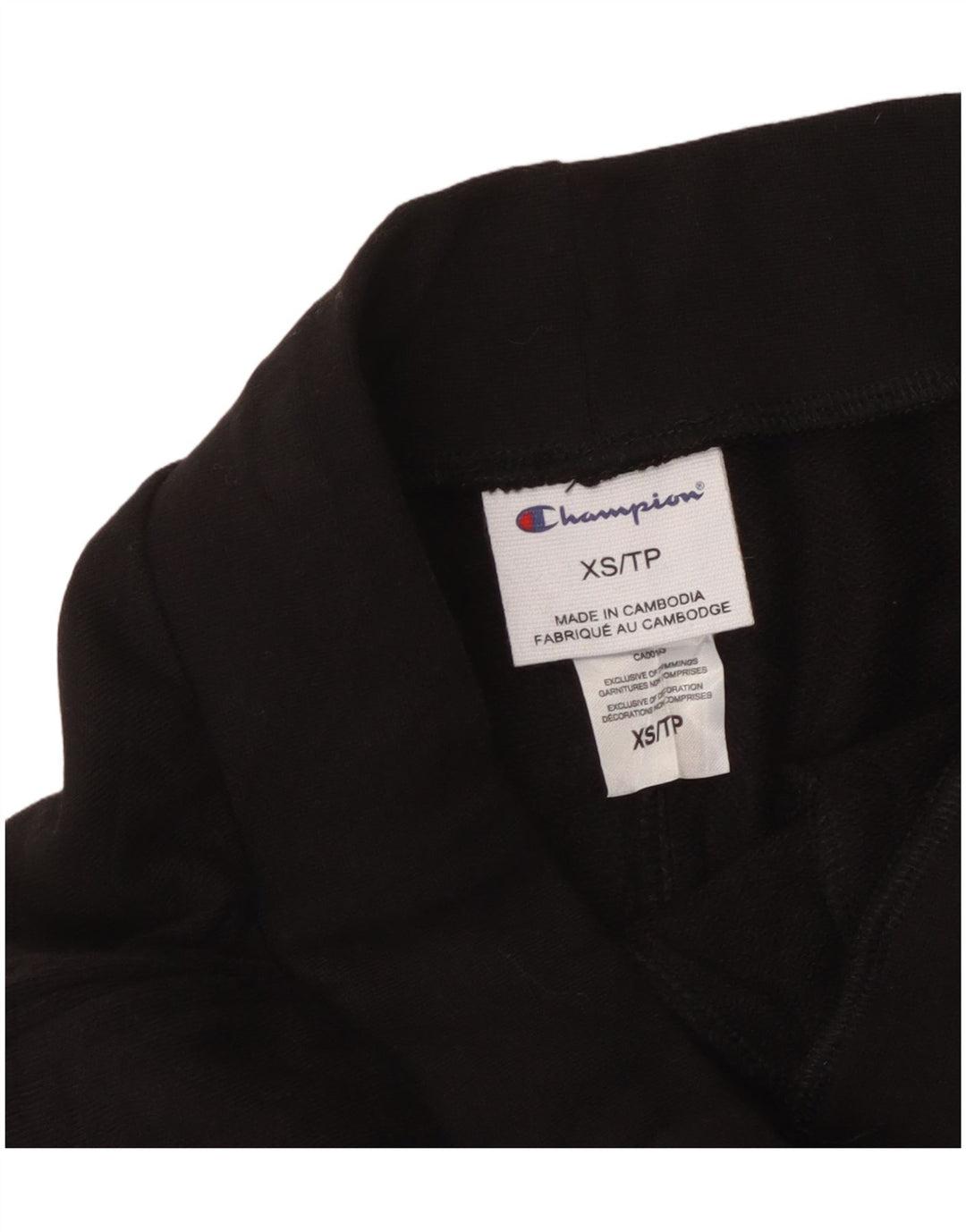 Champion Mens Tracksuit Trousers XS  Black Cotton