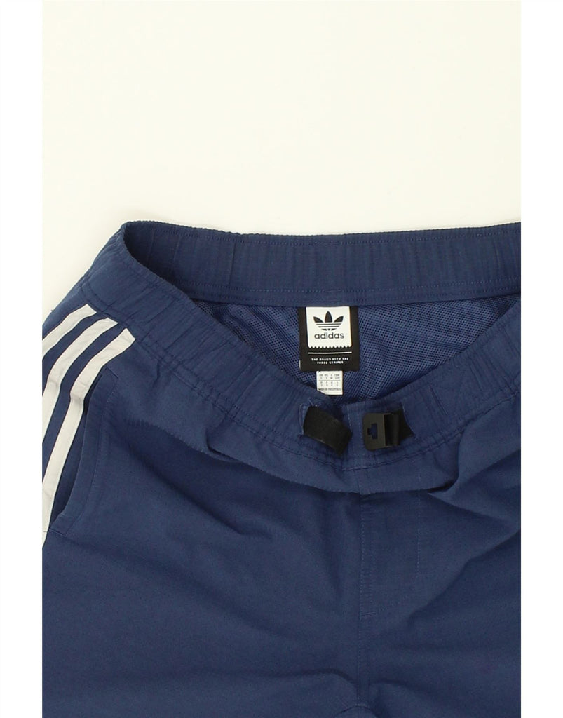 ADIDAS Mens Sport Shorts Small Navy Blue Polyester | Vintage Adidas | Thrift | Second-Hand Adidas | Used Clothing | Messina Hembry 