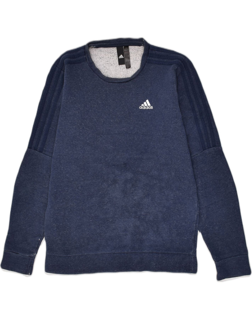 ADIDAS Mens Sweatshirt Jumper XS Navy Blue Cotton | Vintage Adidas | Thrift | Second-Hand Adidas | Used Clothing | Messina Hembry 