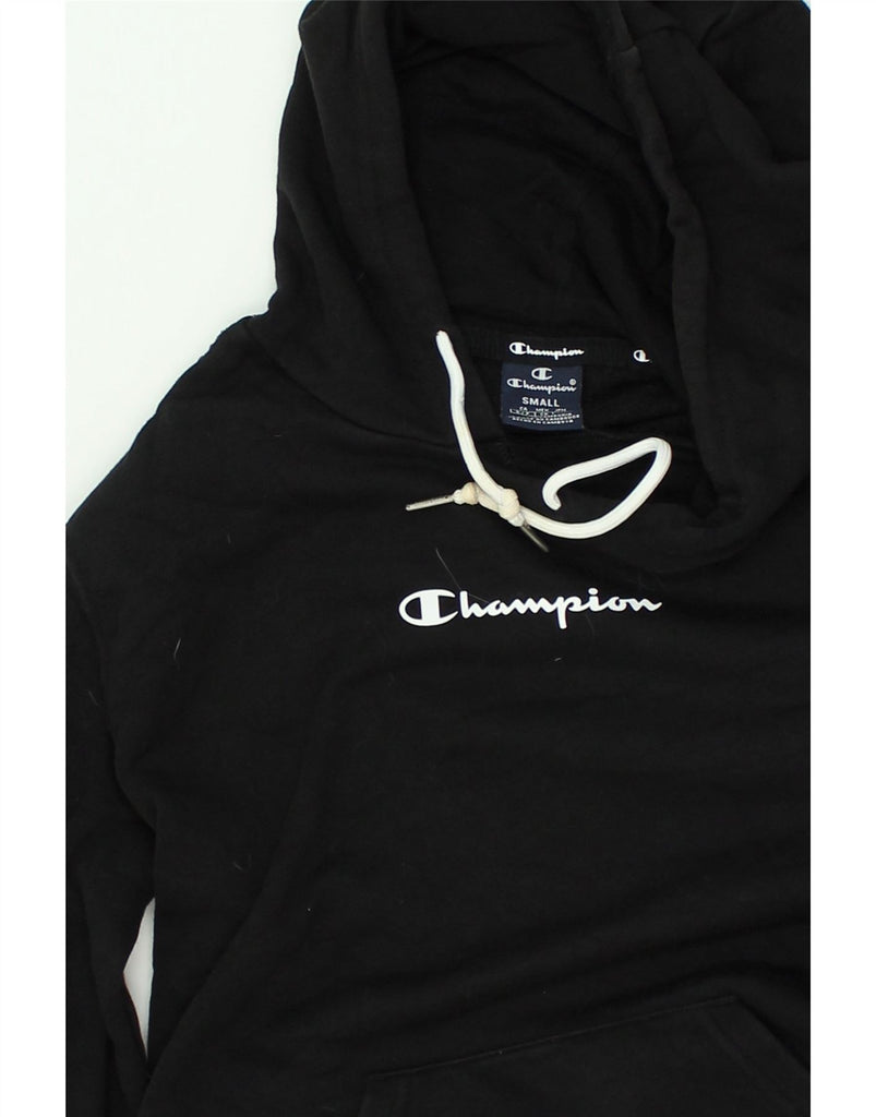 CHAMPION Mens Hoodie Jumper Small Black Cotton | Vintage Champion | Thrift | Second-Hand Champion | Used Clothing | Messina Hembry 