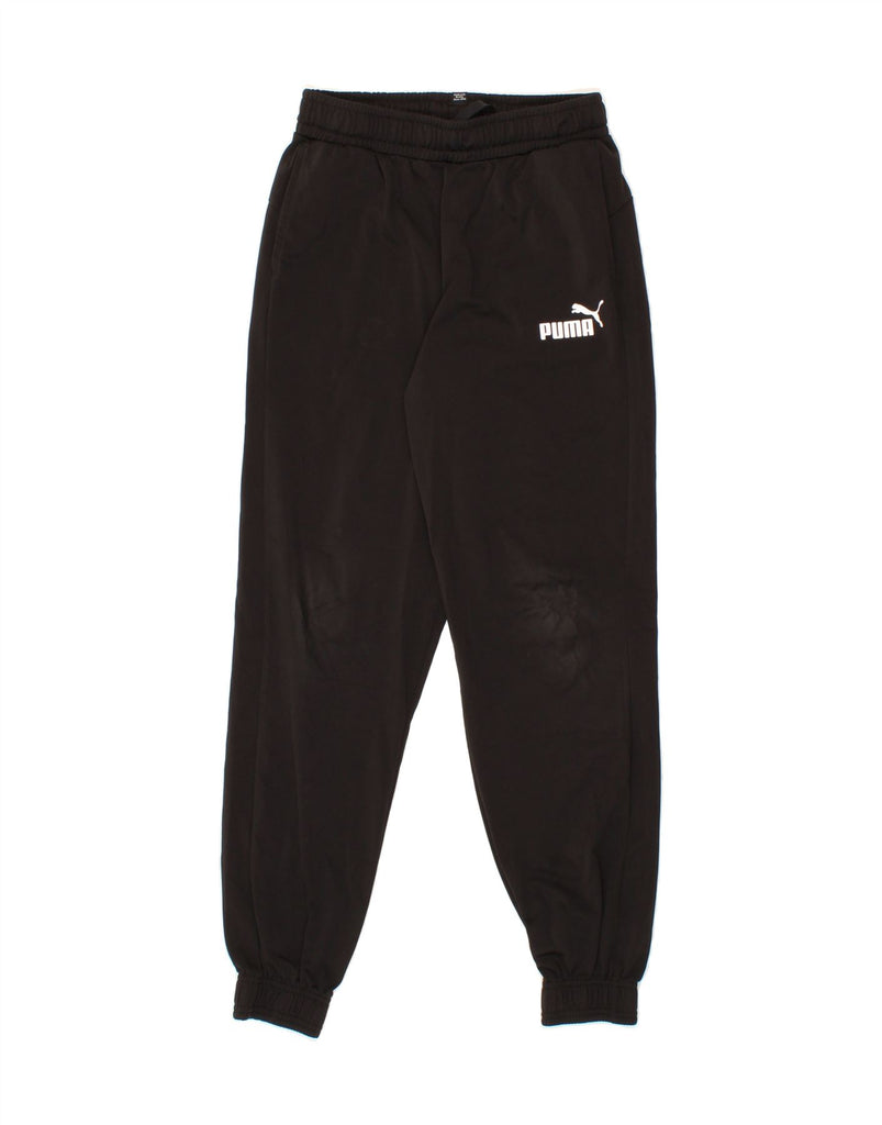 PUMA Boys Tracksuit Trousers Joggers 13-14 Years XL Black Polyester Vintage Puma and Second-Hand Puma from Messina Hembry 