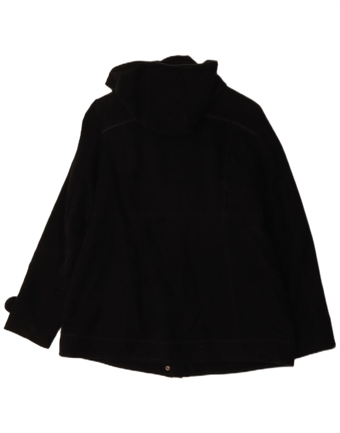 GEOX Womens Respira Duffle Coat UK 12 Medium Black Cotton